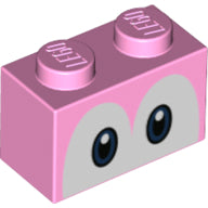 Plaatje in Gallery viewer laden, LEGO® los onderdeel Steen met Motief Fel Roze 3004pb206