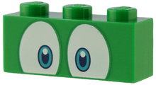 Plaatje in Gallery viewer laden, LEGO® los onderdeel Steen met Motief Groen 3622pb143