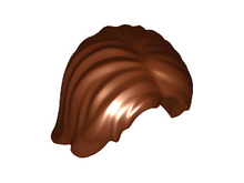 Plaatje in Gallery viewer laden, LEGO® los onderdeel Haar in kleur Roodachtig Bruin 88283