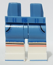 Plaatje in Gallery viewer laden, LEGO® onderdeel Benen met Motief Medium Blauw 970c00pb1275