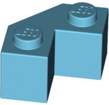 Plaatje in Gallery viewer laden, LEGO® los onderdeel Steen Aangepast Medium Azuurblauw 87620