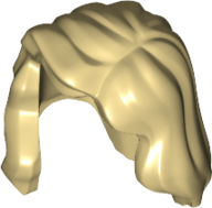 LEGO® los onderdeel Haar in kleur Geelbruin 85974