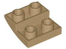 Plaatje in Gallery viewer laden, LEGO® los onderdeel Dakpan Gebogen Donker Geelbruin 32803