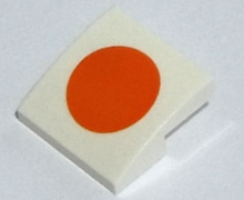 Plaatje in Gallery viewer laden, LEGO® los onderdeel Dakpan Gebogen met Motief Wit 15068pb385