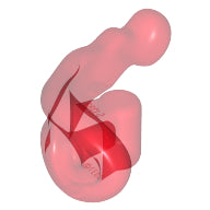 LEGO® los onderdeel Energy Effect Doorzichtig Rood 27393