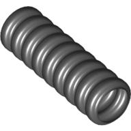 LEGO® los onderdeel Slang Geribbeld in kleur Zwart 78c03