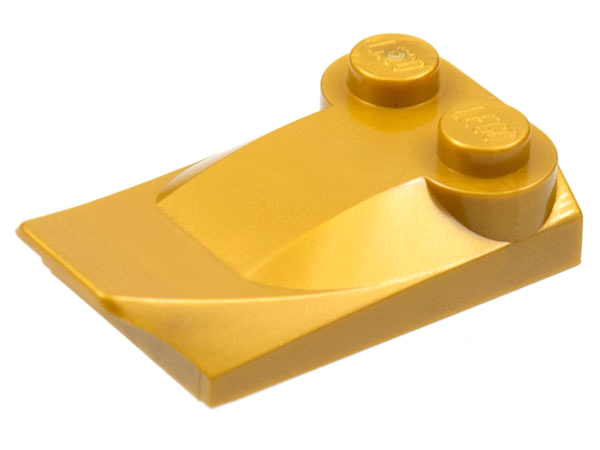 LEGO® los onderdeel Dakpan Gebogen in kleur Parel Goud 47456