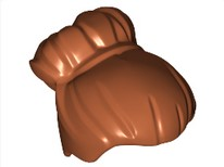 LEGO® los onderdeel Haar in kleur Donker Oranje 27186