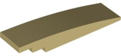 LEGO® los onderdeel Dakpan Gebogen in kleur Geelbruin 42918