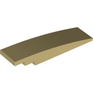Plaatje in Gallery viewer laden, LEGO® los onderdeel Dakpan Gebogen in kleur Geelbruin 42918
