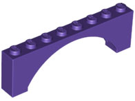 LEGO® los onderdeel Steen Boog in kleur Donkerpaars 16577