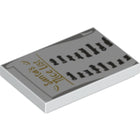 LEGO® los onderdeel Tegel met Motief in kleur Wit 26603pb183