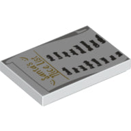 LEGO® los onderdeel Tegel met Motief in kleur Wit 26603pb183