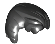 LEGO® los onderdeel Haar in kleur Zwart 24791