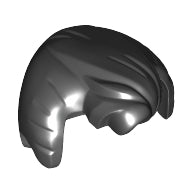 LEGO® los onderdeel Haar in kleur Zwart 24791