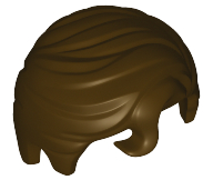 LEGO® los onderdeel Haar in kleur Donker Bruin 98726