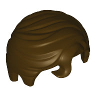 LEGO® los onderdeel Haar in kleur Donker Bruin 98726