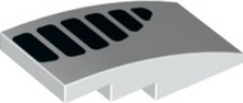 Plaatje in Gallery viewer laden, LEGO® onderdeel Dakpan Gebogen met Motief Wit 93606pb142L
