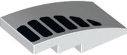 LEGO® onderdeel Dakpan Gebogen met Motief Wit 93606pb142R