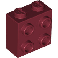 LEGO® los onderdeel Steen Aangepast Donkerrood 22885