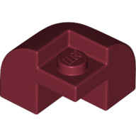 Plaatje in Gallery viewer laden, LEGO® los onderdeel Dakpan Gebogen in kleur Donkerrood 67810