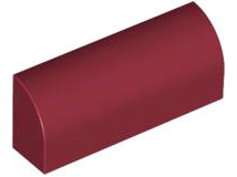 Plaatje in Gallery viewer laden, LEGO® los onderdeel Dakpan Gebogen in kleur Donkerrood 6191