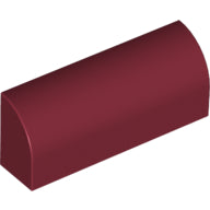 Plaatje in Gallery viewer laden, LEGO® los onderdeel Dakpan Gebogen in kleur Donkerrood 6191