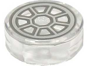 LEGO® onderdeel Tegel Rond met Motief Doorzichtig 98138pb257