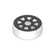 LEGO® onderdeel Tegel Rond met Motief Doorzichtig 98138pb257