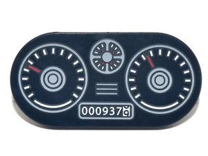 LEGO® los onderdeel Tegel Rond met Motief Zwart 66857pb012