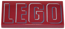 LEGO® los onderdeel Tegel met Motief Donkerrood 87079pb1046