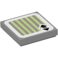 LEGO® Tegel met Motief Licht Blauwachtig Grijs 3068bpb1853