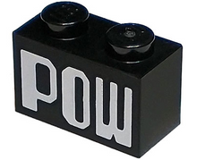 Plaatje in Gallery viewer laden, LEGO® los onderdeel Steen met Motief Zwart 3004pb257
