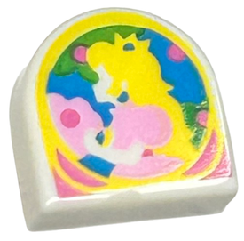 LEGO® los onderdeel Tegel Rond met Motief Wit 24246pb036