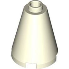 Plaatje in Gallery viewer laden, LEGO® los onderdeel Kegel in kleur Gloed In Donker Wit 3942c