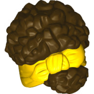 LEGO® los onderdeel Haar in kleur Donker Bruin 79984pb01