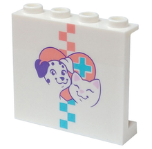 Plaatje in Gallery viewer laden, LEGO® los onderdeel Paneel met Motief Wit 60581pb215