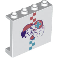 LEGO® los onderdeel Paneel met Motief Wit 60581pb215