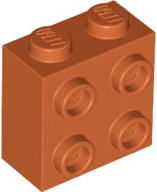 Plaatje in Gallery viewer laden, LEGO® los onderdeel Steen Aangepast Donker Oranje 22885