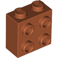 LEGO® los onderdeel Steen Aangepast Donker Oranje 22885
