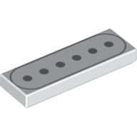 LEGO® los onderdeel Tegel met Motief in kleur Wit 63864pb177