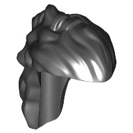 LEGO® los onderdeel Haar in kleur Zwart 18166