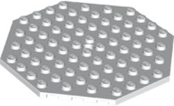 LEGO® los onderdeel Plaat Aangepast in kleur Wit 89523