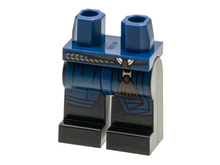 Plaatje in Gallery viewer laden, LEGO® los onderdeel Benen met Motief Donkerblauw 970c11pb47