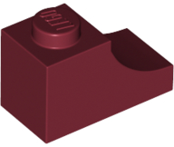 LEGO® los onderdeel Steen Boog in kleur Donkerrood 78666