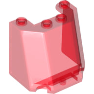 LEGO® los onderdeel Voorruit in kleur Doorzichtig Rood 84954