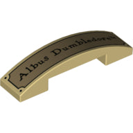 Plaatje in Gallery viewer laden, LEGO® Dakpan Gebogen met Motief Geelbruin 93273pb165