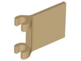 LEGO® los onderdeel Vlag in kleur Donker Geelbruin 80326