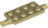 LEGO® los onderdeel Plaat Aangepast in kleur Geelbruin 40687