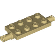 LEGO® los onderdeel Plaat Aangepast in kleur Geelbruin 40687